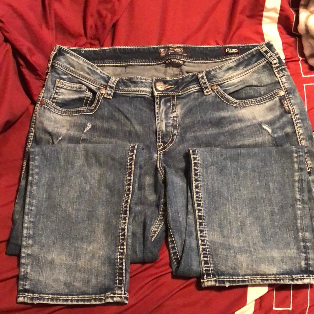 Silver Boyfriend Jeans